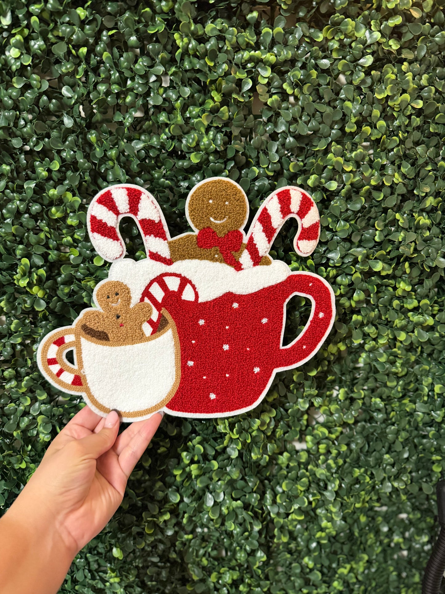 Christmas Gingerbread Man Chenille Patch